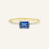 Winterberry Blue Sapphire Diamond Ring