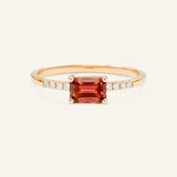 Winterberry Red Garnet Diamond Ring
