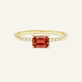 Winterberry Red Garnet Diamond Ring