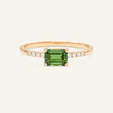 Winterberry Green Tourmaline Diamond Ring