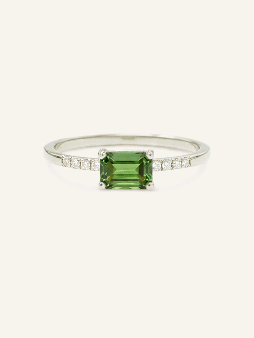 Winterberry Green Tourmaline Diamond Ring