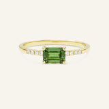 Winterberry Green Tourmaline Diamond Ring