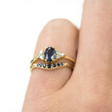 Blue Shade Sapphire Wedding Ring