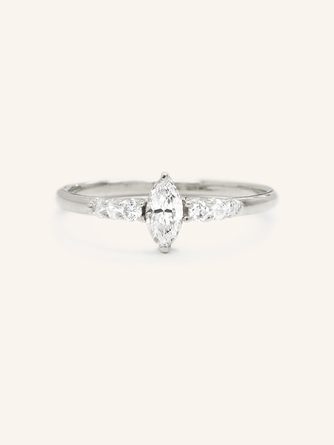 Moonlight Marquise Moissanite Diamond Engagement Ring