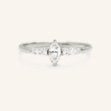 Moonlight Marquise Moissanite Diamond Engagement Ring