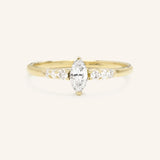 Moonlight Marquise Moissanite Diamond Engagement Ring