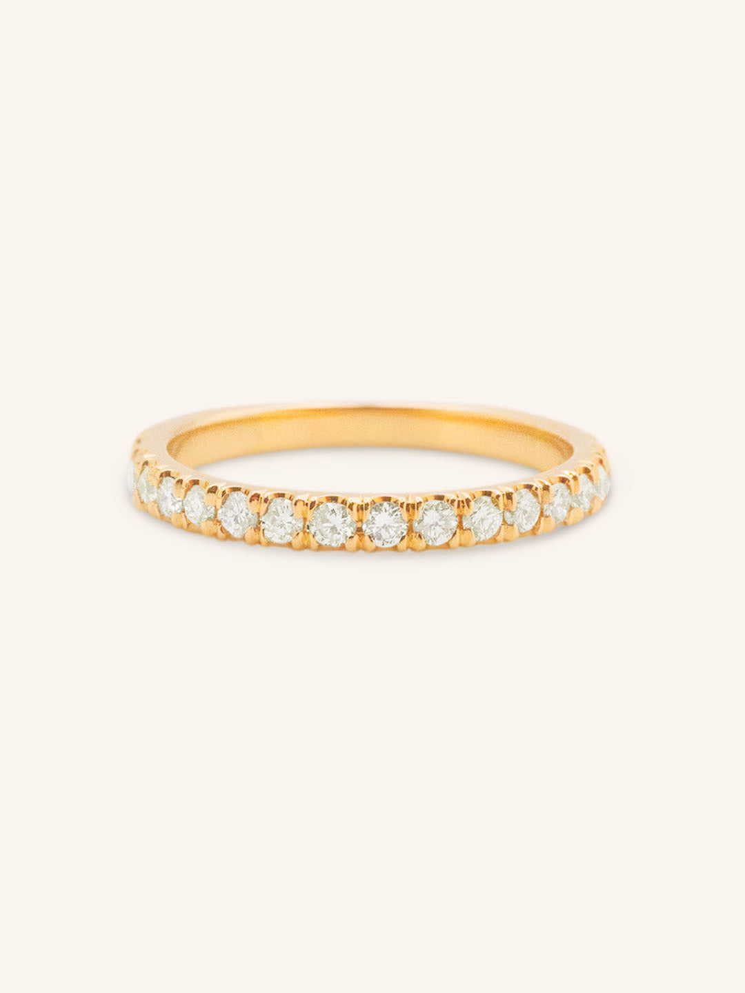 Evening White Half Eternity Diamond Wedding Ring