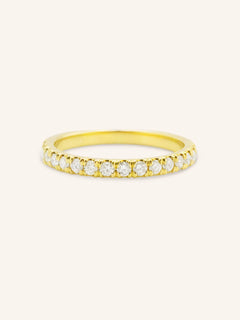 Evening White Half Eternity Diamond Wedding Ring