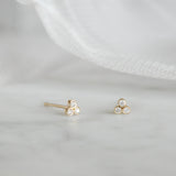 Autumn Gold Diamond Stud Earrings