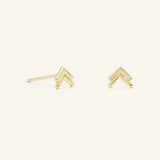 Double Twig Tree V Stud Earrings