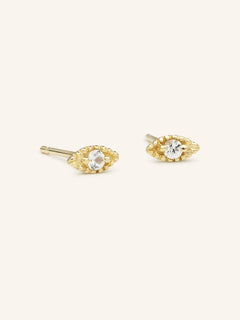 Evil Eye Diamond Stud Earrings