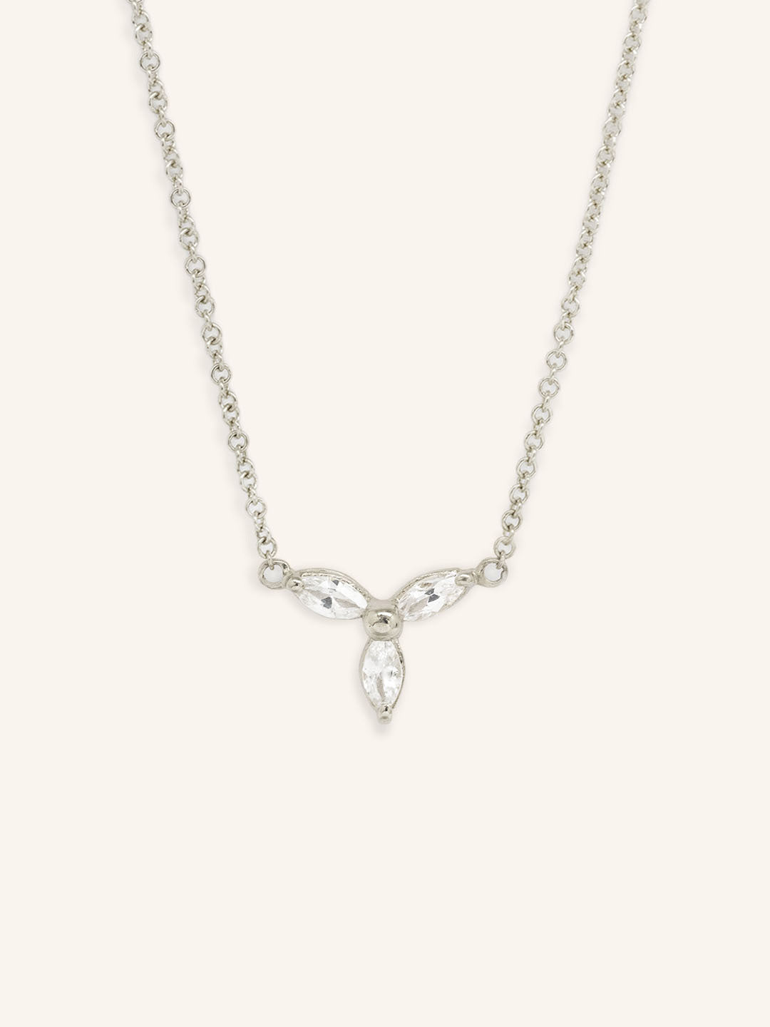 Morning Orchid White Sapphire Necklace