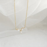 Morning Orchid White Sapphire Necklace