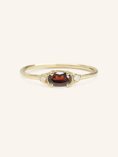 Celestia Garnet Diamond Ring