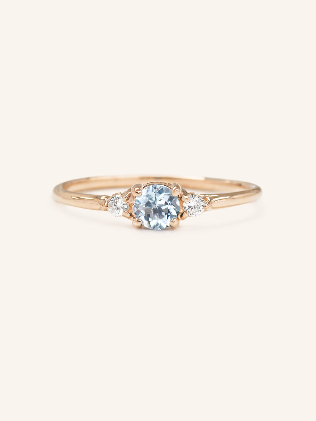 Forget Me Not Aquamarine Diamond Ring