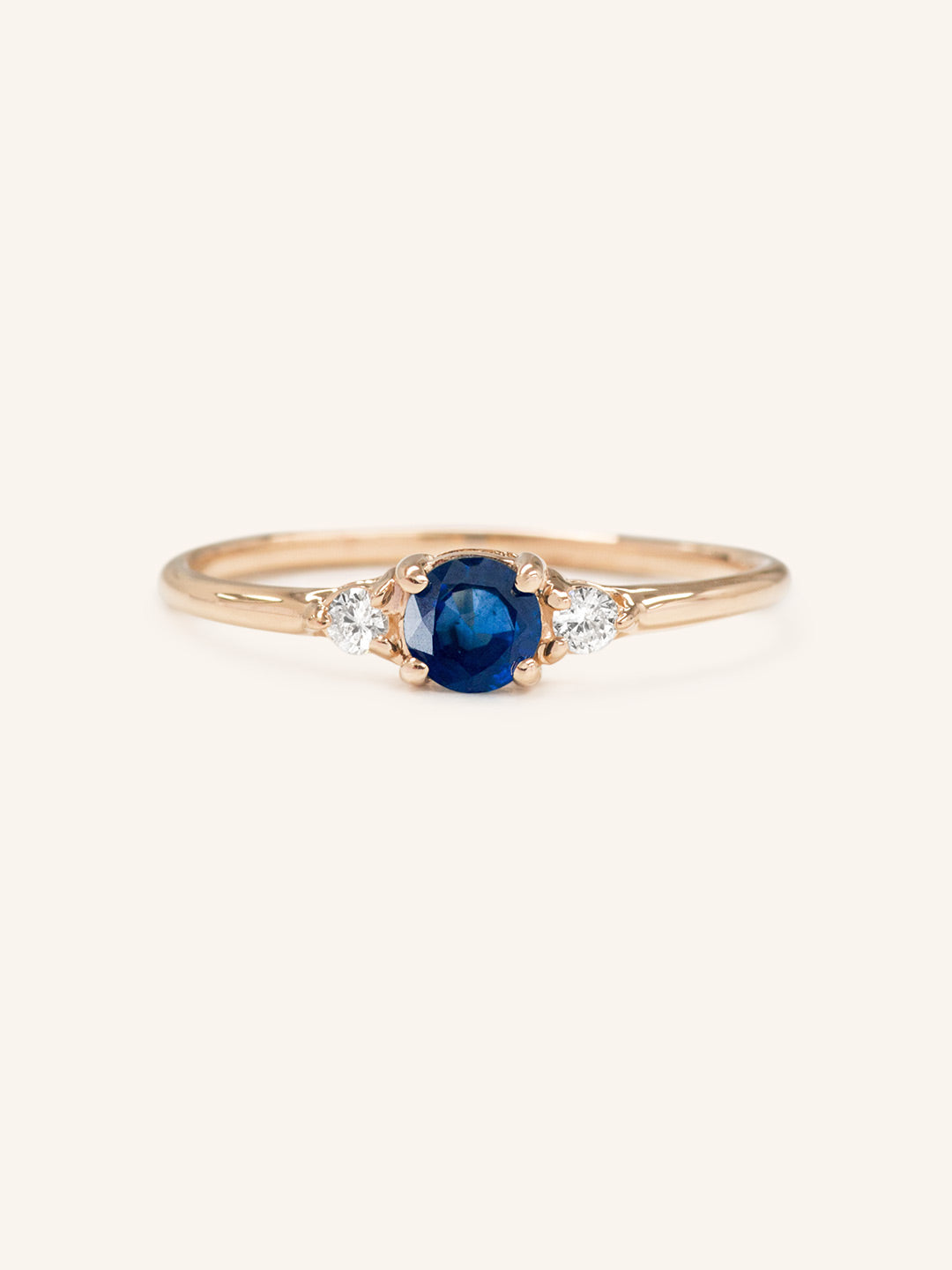 Forget Me Not Blue Sapphire Diamond Ring