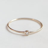Petite Bezel Diamond Ring