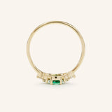Blooms in Spring Oval Emerald Diamond Engagement Ring