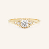 White Shade Round Diamond Cluster Engagement Ring