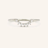 Crescent Diamond Wedding Ring