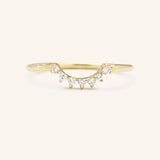 Crescent Diamond Wedding Ring