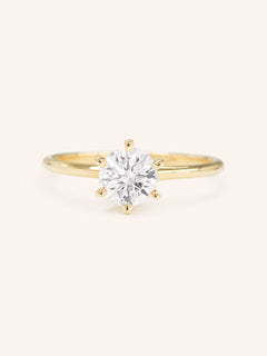 The Finale Six Round Moissanite Solitaire Engagement Ring