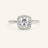 BRIDAL ROSE Halo Cushion Lab-Grown Diamond Engagement Ring