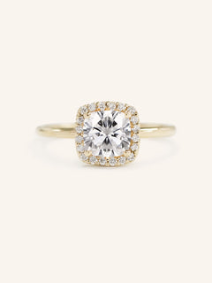 BRIDAL ROSE Halo Cushion Lab-Grown Diamond Engagement Ring