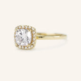 BRIDAL ROSE Halo Cushion Lab-Grown Diamond Engagement Ring