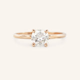 Classical Solo Cushion Cut Diamond Solitaire Engagement Ring