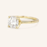 Classical Solo Cushion Cut Diamond Solitaire Engagement Ring