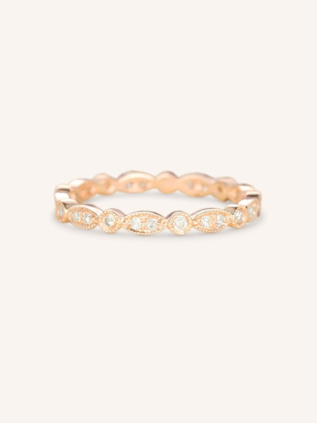 Diamond Milgrain Eternity Band