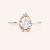 BRIDAL ROSE Halo Pear Lab-Grown Diamond Engagement Ring