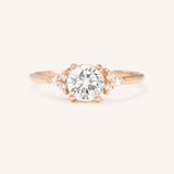 Peach Dust Diamond Engagement Ring