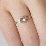 Peach Dust Morganite Engagement Ring