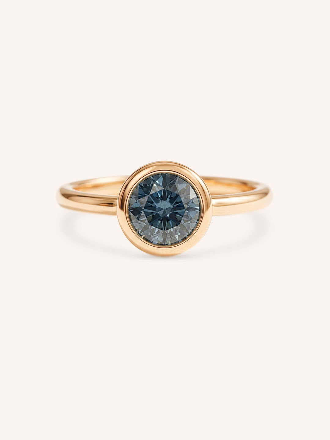 Hidden Bezel Montana Sapphire Engagement Ring