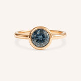 Hidden Bezel Montana Sapphire Engagement Ring