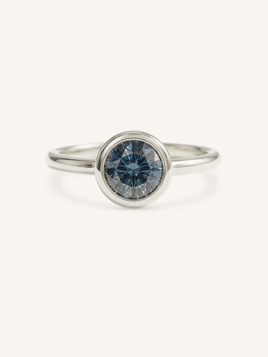 Hidden Bezel Montana Sapphire Engagement Ring