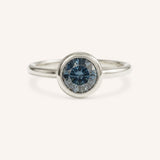 Hidden Bezel Montana Sapphire Engagement Ring