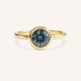Hidden Bezel Montana Sapphire Engagement Ring
