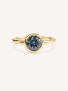 Hidden Bezel Montana Sapphire Engagement Ring