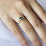 Hidden Bezel Montana Sapphire Engagement Ring
