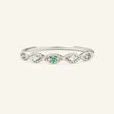 Sequin Emerald Diamond Ring