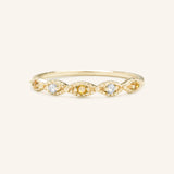 Sequin Citrine Diamond Ring