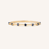Distance Blue Sapphire Wedding Band