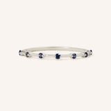 Distance Blue Sapphire Wedding Band