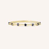 Distance Blue Sapphire Wedding Band
