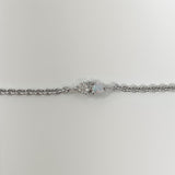 Duo White Sapphire Opal Bracelet