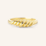 Olive Gold Branch Ring