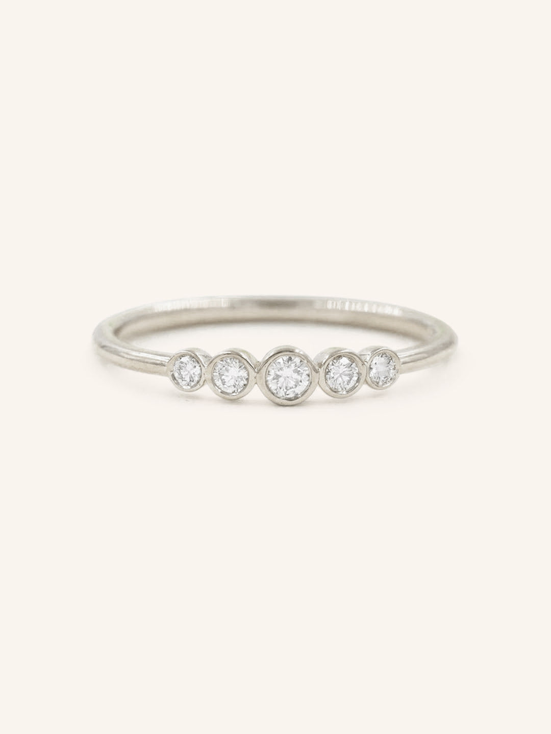 Autumn Love Diamond Bezel Tapered Ring